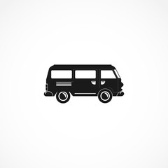 mini van icon. isolated on white