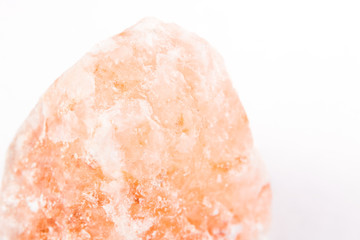 Himalayan salt lamp - close up from above view.