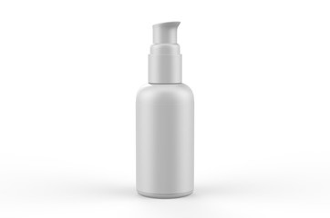 Blank cosmetic container bottle with pump for branding and mock up, 3d render illustration.