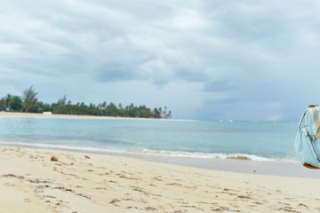 tropical beach with white sand beach