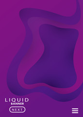 lettering in liquid banner color purple background