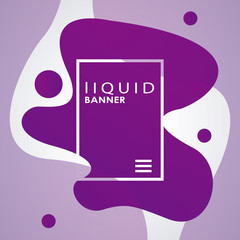 lettering in liquid banner color purple background