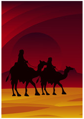 carabian riding a camel