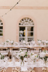 wedding reception party banquet table coverage
