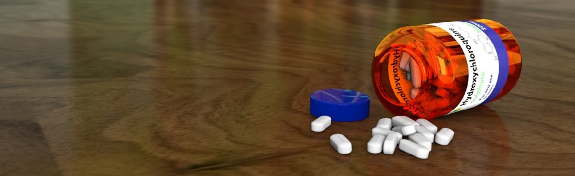  Hydroxychloroquine Pills 3D