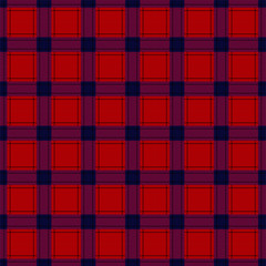 Tartan Lumberjack Plaid  Red and Blue Seamless Pattern