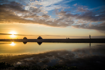 reflejo de atardecer 