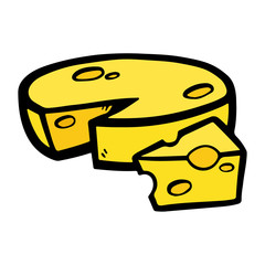Vector Hand Drawn Cheese Illustration