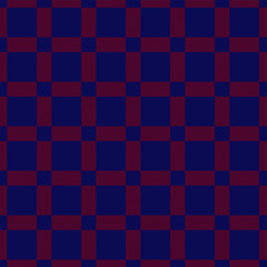 Tartan Lumberjack Plaid Bue and Red Seamless Pattern