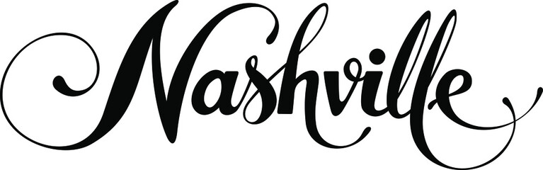 Nashville - custom calligraphy text