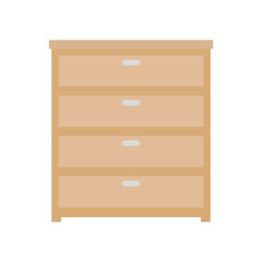 wooden drawer furniture isolated icon vector illustration design