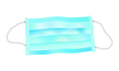 Medical personal protection mask for health care professionals and first responders, isolated on white