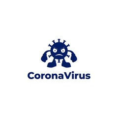 corona virus cartoon character design having angry face