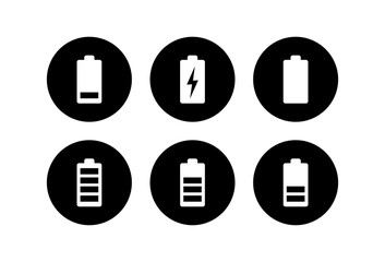 battery icons set. Battery vector icon