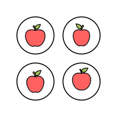 Apple icons set. Apple vector icon