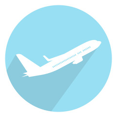 airplane / aeroplane aviation vector flat icon for apps or websites