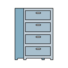drawer furniture decoration isolated icon vector illustration design