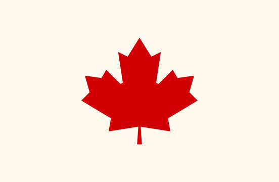 Maple leaf Vector Icon, Canada, Red, Unique Design