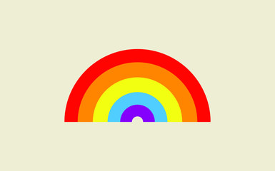Rainbow icon or Logo Design, Vector Template