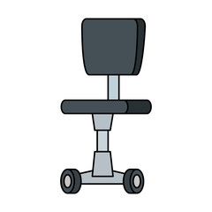 chair office with wheels isolated icon vector illustration design