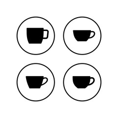 Cup of coffee icons set. Coffee cup icon. Coffee vector icon. Tea