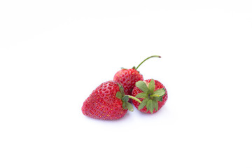 Strawberries isolated on white background