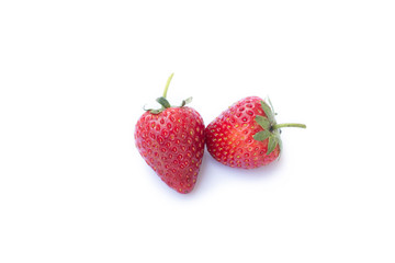 Strawberries isolated on white background