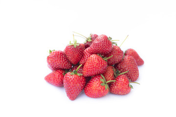 Strawberries isolated on white background
