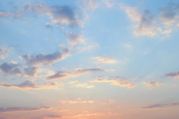 Fototapeta premium Cloudy sky over the sunset 