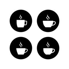Cup of coffee icons set. Coffee cup icon. Coffee vector icon. Tea