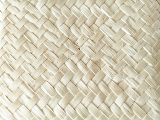 Flat weave rolled rattan pattern. Thai nature culture.