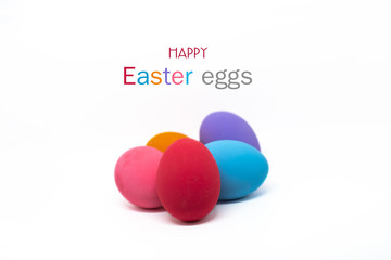 easter eggs isolated on white Background
