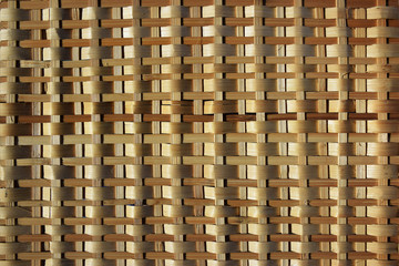 Rough woven wicker panel background texture