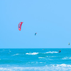 Kitesurfing Thailand Hua hin on a Sunny day