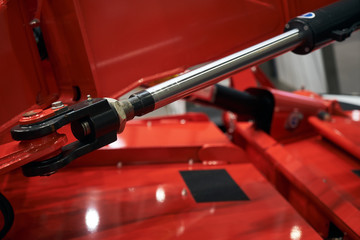 The hydraulic drive of a modern combine.