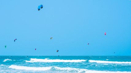 Kitesurfing Thailand Hua hin on a Sunny day