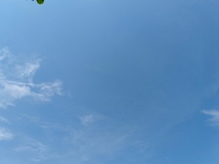the view of the blue sky during the daytime