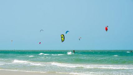 Kitesurfing Thailand Hua hin on a Sunny day