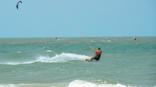 Kitesurfing Thailand Hua hin on a Sunny day