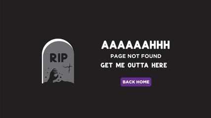 Graveyard 404 Error Warning Page for Website Development 4K size Background