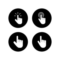 Obraz premium Hand cursor icons set. Hand click icon. Finger pointer isolated vector
