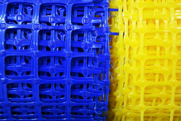 An image of a green building plastic mesh.