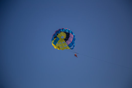 Parasailing in the sky parachute