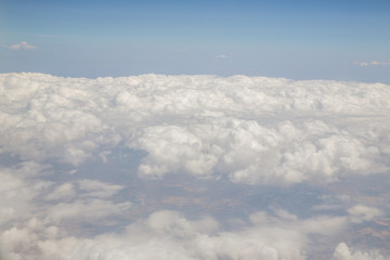 clouds in the sky aerial view
