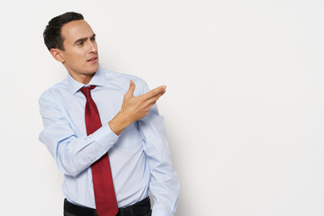 businessman pointing at something