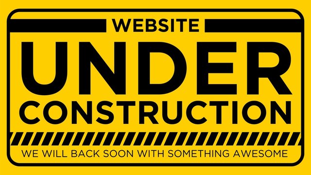 Under Construction Sign Website Development 4K size Background