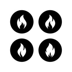 Fire icons set . Fire flame icon template.