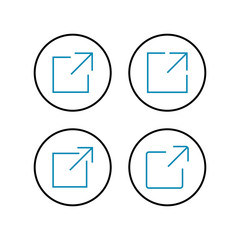 Link icons set. Link vector icon. External link symbol vector icon. Hyperlink symbol