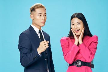 business woman and man