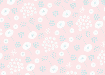Nordic Floral pattern wallpaper　花柄